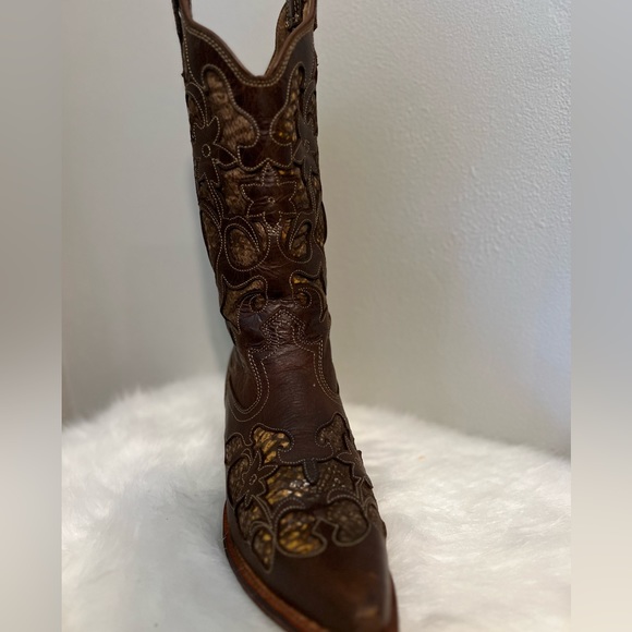 Twisted X “Steppin’ Out” leather upper Western Boot Brown size 9.5 - Picture 14 of 17